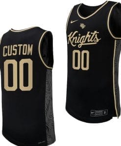 Custom UCF Knights Jersey Name and Number Replica College Basketball Uniform Black