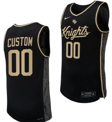 Custom UCF Knights Jersey Name and Number Replica College Basketball Uniform Black