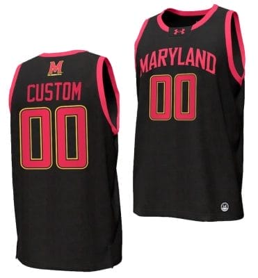Custom Maryland Terrapins Jersey Name and Number College NIL Replica Basketball Black 8 Custom Maryland Terrapins Jersey Name and Number College NIL Replica Basketball Black