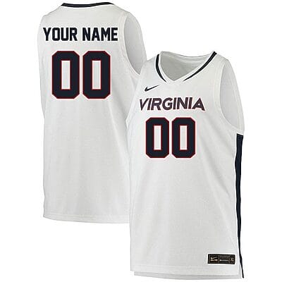 Custom Virginia Cavaliers Jersey Name and Number College Basketball Stitched White 8 Custom Virginia Cavaliers Jersey Name and Number College Basketball Stitched White