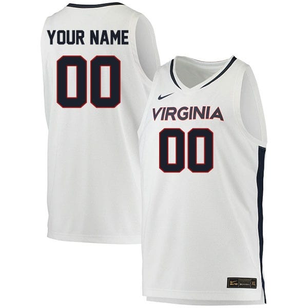 Custom Virginia Cavaliers Jersey Name and Number College Basketball Stitched White 1 Custom Virginia Cavaliers Jersey Name and Number College Basketball Stitched White