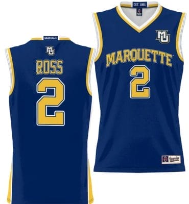 Chase Ross Jersey #2 Marquette Golden Eagles NIL Basketball Lightweight Navy