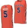 Chris Moore Jersey #5 Auburn Tigers College Basketball Replica Orange