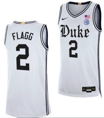Cooper Flagg Jersey #2 Duke Blue Devils College Basketball White The Brotherhood