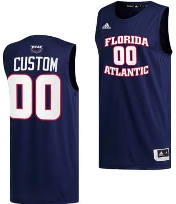 Custom FAU Owls Jersey Name an Number College Basketball Replica Navy
