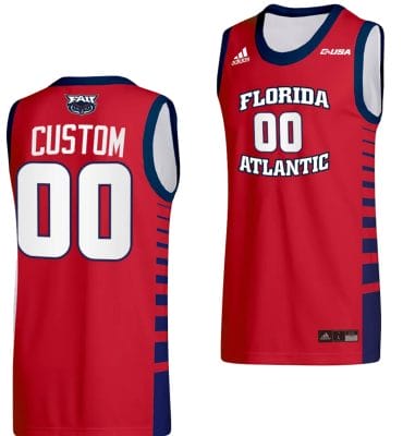Custom FAU Owls Jersey Name and Number College Basketball Replica Red