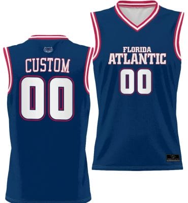Custom FAU Owls Jersey Name and Number Full Sublimated Alternate Basketball Navy