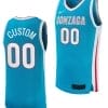 Custom Gonzaga Bulldogs Jersey Name and Number Basketball uniform 2023-24 Turquoise