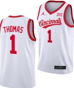 Day Day Thomas Jersey #1 Cincinnati Bearcats 70s Throwback Basketball White