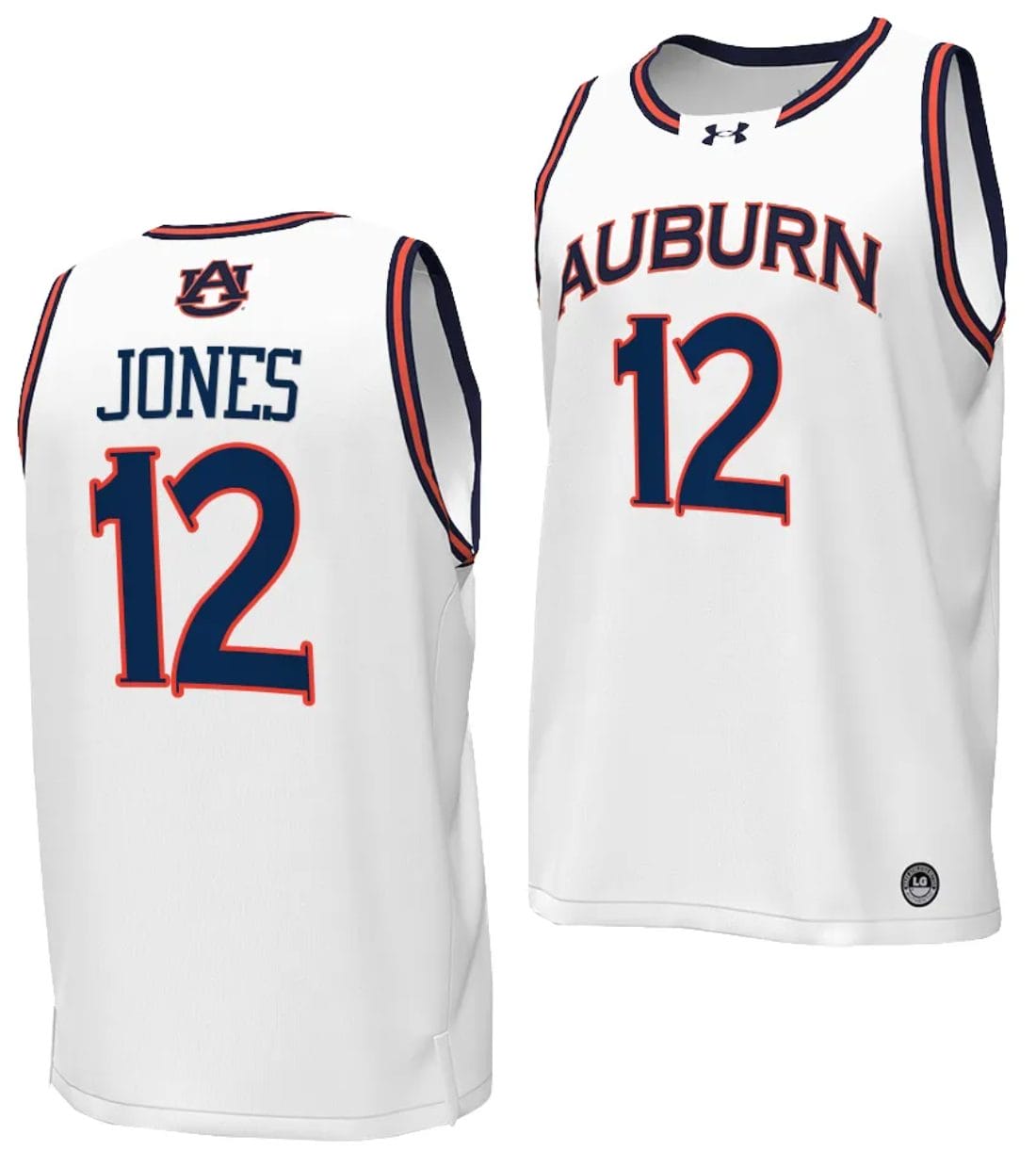 Denver Jones Jersey #12 Auburn Tigers Replica College Basketball 2023-24 White 1 Denver Jones Jersey #12 Auburn Tigers Replica College Basketball 2023-24 White