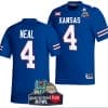 Devin Neal Jersey #4 Kansas Jayhawks 2023 Guaranteed Rate Bowl Champs Football Royal 4 Devin Neal Jersey #4 Kansas Jayhawks 2023 Guaranteed Rate Bowl Champs Football Royal