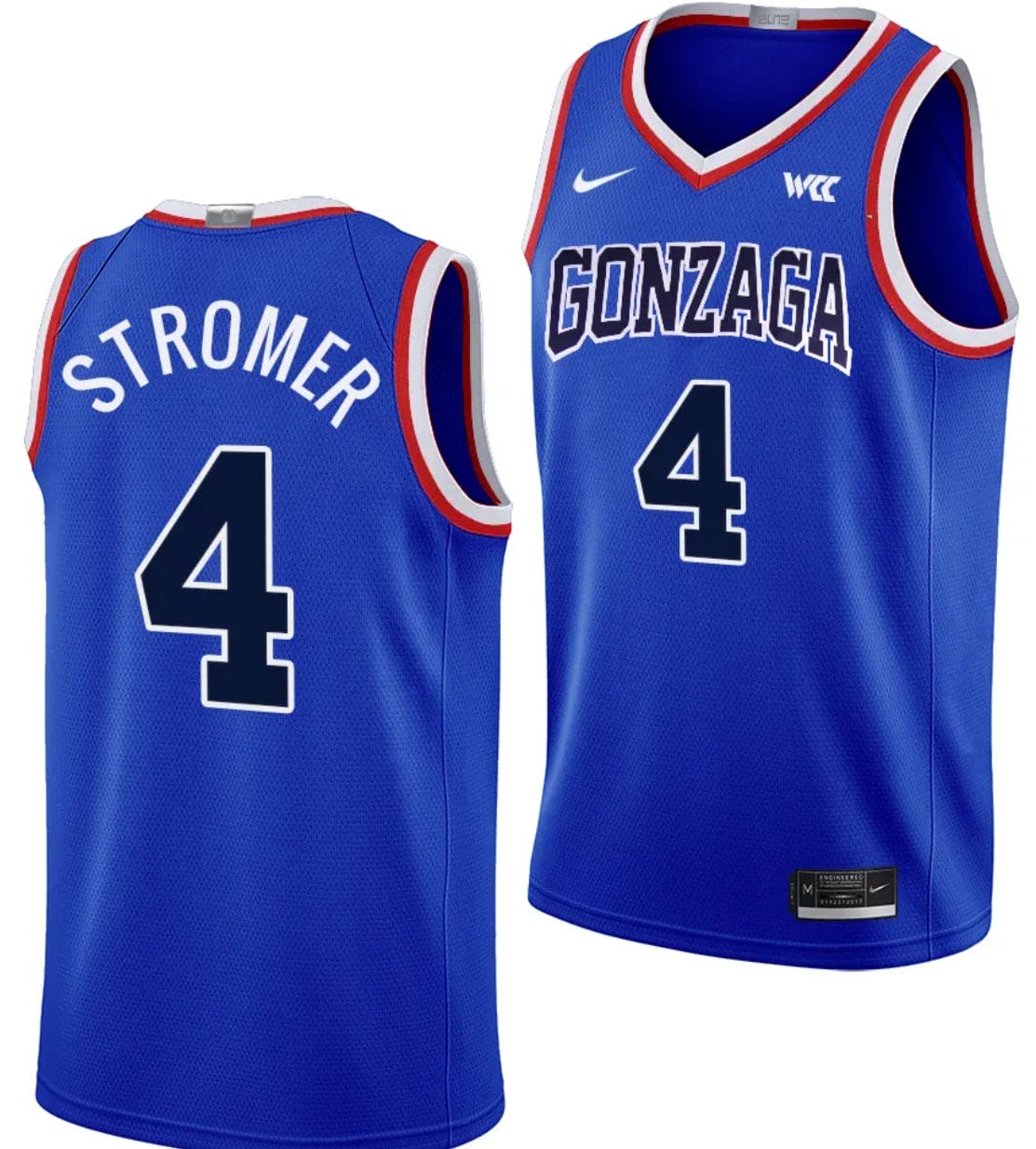 Dusty Stromer Jersey #4 Gonzaga Bulldogs Throwback Basketball Uniform 2023-24 Blue 1 Dusty Stromer Jersey #4 Gonzaga Bulldogs Throwback Basketball Uniform 2023-24 Blue