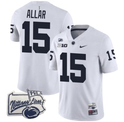 Drew Allar Jersey #15 Penn State Nittany Lions PSU Patch College Football All Stitched White
