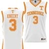 Dalton Knecht Jersey #3 Tennessee Volunteers NIL College Basketball Lightweight White