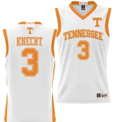 Dalton Knecht Jersey #3 Tennessee Volunteers NIL College Basketball Lightweight White
