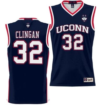 Donovan Clingan Jersey #32 UConn Huskies NIL College Basketball Lightweight Navy