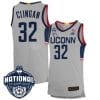 Donovan Clingan Jersey #31 UConn Huskies 2023 National Champions College Basketball Gray 4 Donovan Clingan Jersey #31 UConn Huskies 2023 National Champions College Basketball Gray