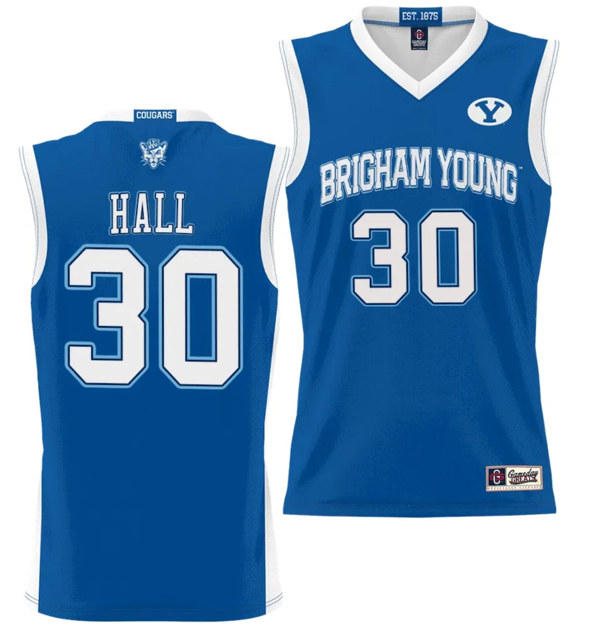Dallin Hall Jersey #30 BYU Cougars NIL College Basketball Jersey Lightweight Royal 1 Dallin Hall Jersey #30 BYU Cougars NIL College Basketball Jersey Lightweight Royal