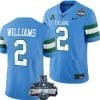 Dorian Williams Jersey #2 Tulane Green Wave 2022 ACC Football Championship Blue 4 Dorian Williams Jersey #2 Tulane Green Wave 2022 ACC Football Championship Blue
