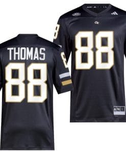 Demaryius Thomas Jersey #88 Georgia Tech Yellow Jackets 2023 Premier Football Uniform Black