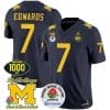 Donovan Edwards Jersey #7 Michigan Wolverines Vapor Stitched 1000 Wins Rose Bowl Patch Navy 5 Donovan Edwards Jersey #7 Michigan Wolverines Vapor Stitched 1000 Wins Rose Bowl Patch Navy
