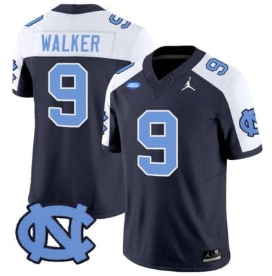Devontez Walker Jersey #9 North Carolina Tar Heels Vapor Limited College Football Navy Alternate