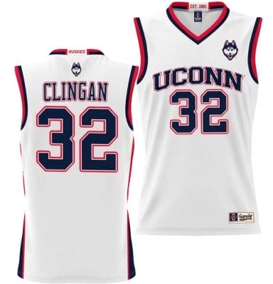 Donovan Clingan Jersey #32 UConn Huskies NIL College Basketball Lightweight White 8 Donovan Clingan Jersey #32 UConn Huskies NIL College Basketball Lightweight White