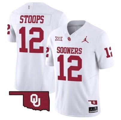 Drake Stoops Jersey #12 Oklahoma Sooners Vapor Limited College Football Stitched White