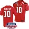 Drae McCray Jersey #10 Texas Tech Red Raiders Independence Bowl Patch Football 2023 Red 4 Drae McCray Jersey #10 Texas Tech Red Raiders Independence Bowl Patch Football 2023 Red