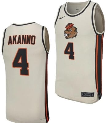 Dexter Akanno Jersey #4 Oregon State Beavers College Basketball Replica Uniform White 8 Dexter Akanno Jersey #4 Oregon State Beavers College Basketball Replica Uniform White