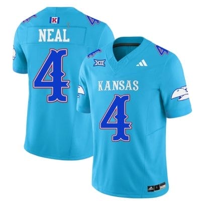 Devin Neal Jersey #4 Kansas Jayhawks Blackhawk Vapor Limited Football Old KU
