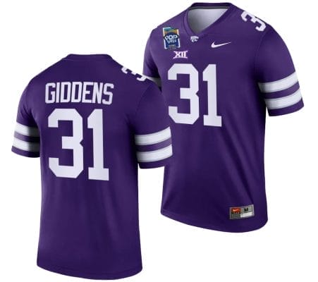 DJ Giddens Jersey #31 Kansas State Wildcats 2023 Pop-Tarts Bowl Football Purple 8 DJ Giddens Jersey #31 Kansas State Wildcats 2023 Pop-Tarts Bowl Football Purple