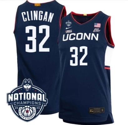 Donovan Clingan Jersey #31 UConn Huskies 2023 National Champions College Basketball Navy 8 Donovan Clingan Jersey #31 UConn Huskies 2023 National Champions College Basketball Navy