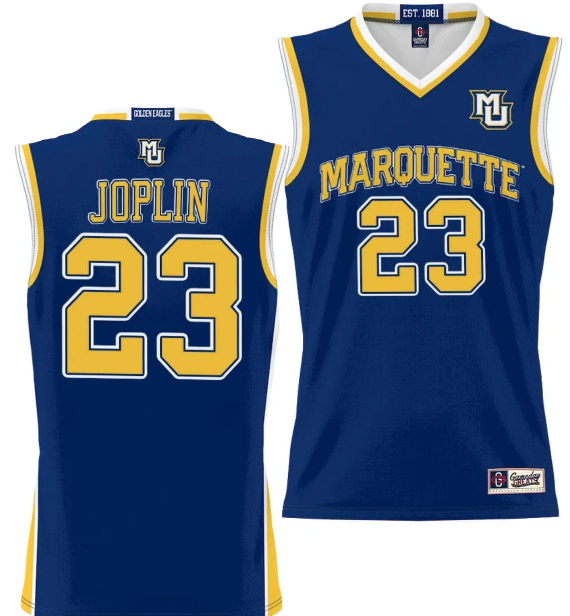 David Joplin Jersey #23 Marquette Golden Eagles NIL Basketball Lightweight Navy 1 David Joplin Jersey #23 Marquette Golden Eagles NIL Basketball Lightweight Navy