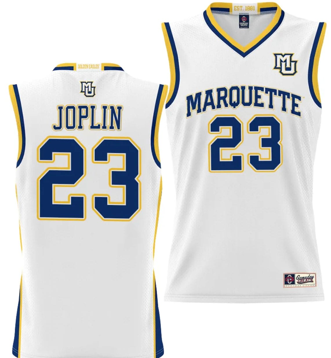 David Joplin Jersey #23 Marquette Golden Eagles NIL Basketball Lightweight White 1 David Joplin Jersey #23 Marquette Golden Eagles NIL Basketball Lightweight White
