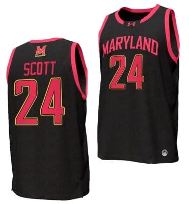 Donta Scott Jersey #24 Maryland Terrapins College NIL Replica Basketball Black 8 Donta Scott Jersey #24 Maryland Terrapins College NIL Replica Basketball Black