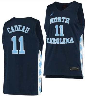 Elliot Cadeau Jersey #11 North Carolina Tar Heels College Basketball Navy
