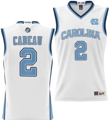 Elliot Cadeau Jersey #2 UNC Tar Heels College NIL Basketball Lightweight White