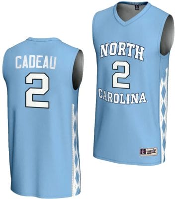 Elliot Cadeau Jersey #2 UNC Tar Heels Basketball Lightweight Blue