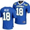 Griffin Wilde Jersey #18 South Dakota State Jackrabbits 2023 FCS Football National Champions Blue 4 Griffin Wilde Jersey #18 South Dakota State Jackrabbits 2023 FCS Football National Champions Blue
