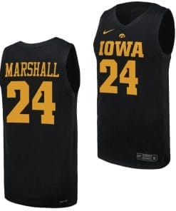 Gabbie Marshall Jersey #24 Iowa Hawkeyes Basketball uniform 2023-24 Black