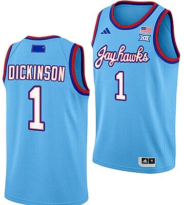 Hunter Dickinson Jersey #1 Kansas Jayhawks Basketball DRIP Alternate 2023-24 Baby Blue 8 Hunter Dickinson Jersey #1 Kansas Jayhawks Basketball DRIP Alternate 2023-24 Baby Blue