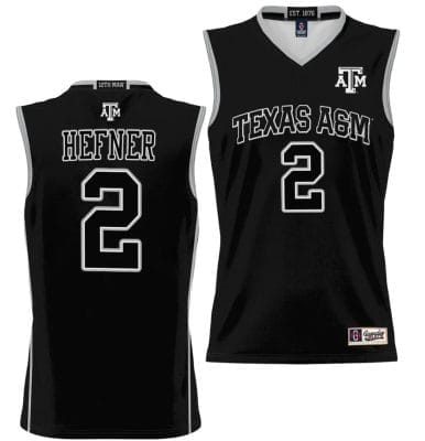 Hayden Hefner Jersey #2 Texas Aggies NIL College Basketball Jersey Lightweight Black