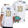 Haynes King Jersey #10 Georgia Tech Yellow Jackets 2023 Gasparilla Bowl Patch Football White