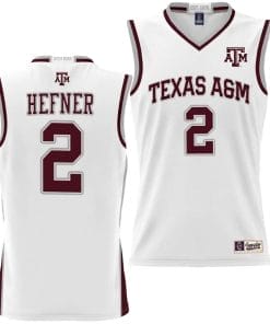 Hayden Hefner Jersey #2 Texas Aggies NIL College Basketball Jersey Lightweight White