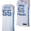 Harrison Ingram Jersey #55 North Carolina Tar Heels College Basketball White