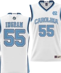 Ingram Blue Jersey #55 UNC Tar Heels College NIL Basketball Lightweight White