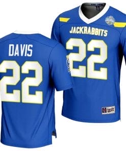 Isaiah Davis Jersey #22 South Dakota State Jackrabbits 2023 FCS Football National Champions Blue