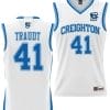 Isaac Traudt Jersey #41 Creighton Bluejays College NIL Basketball Lightweight White