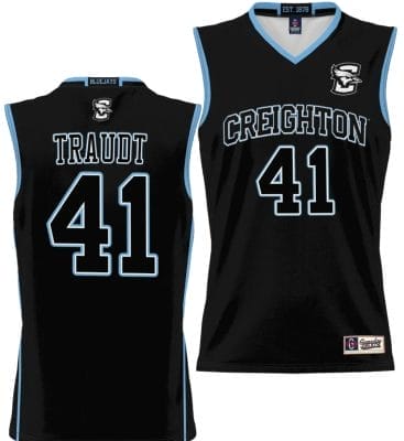 Isaac Traudt Jersey #41 Creighton Bluejays College NIL Basketball Lightweight Black